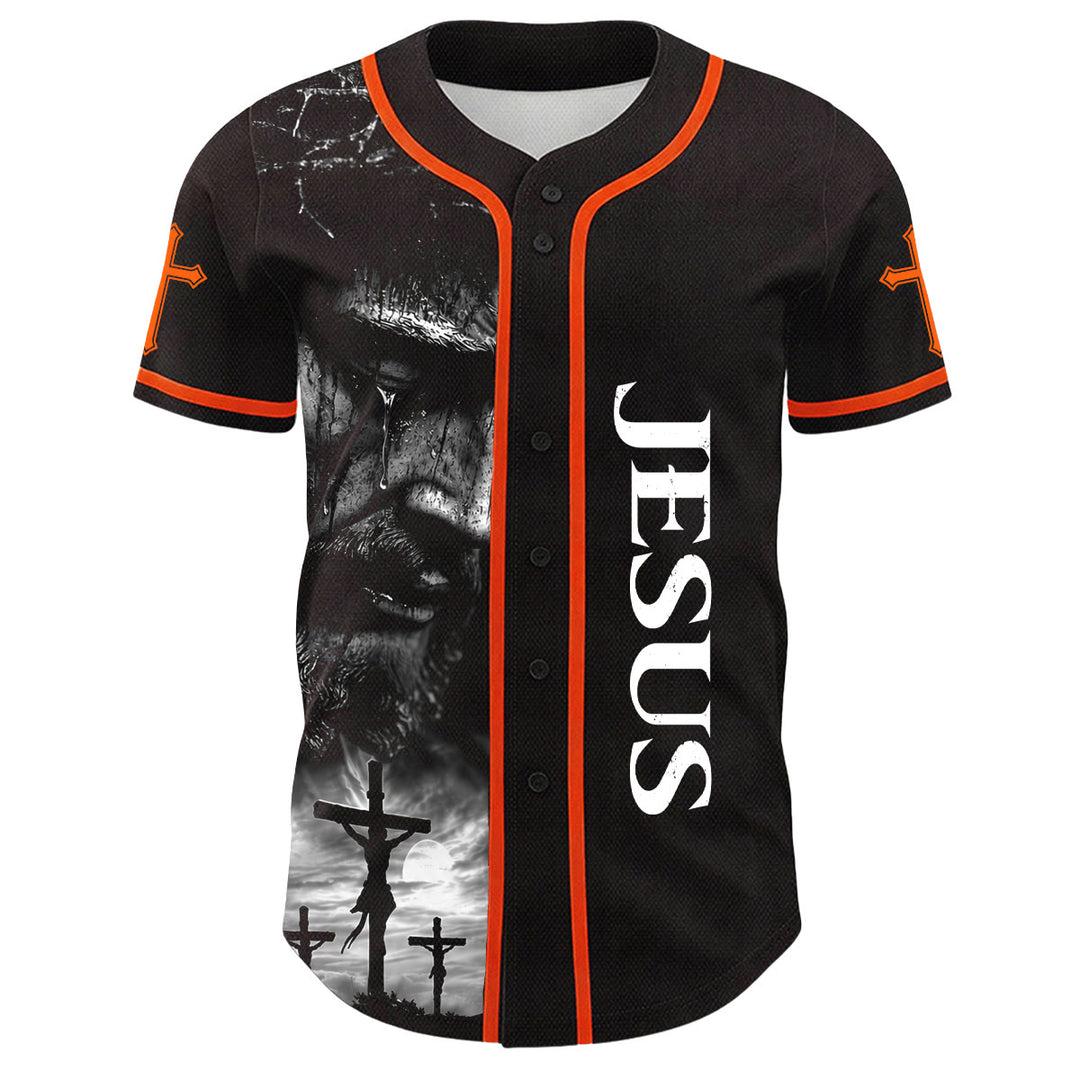 Christianartworkshop Maglia da baseball unisex con croce personalizzata con nome e numero della crocifissione di Gesù - image 27