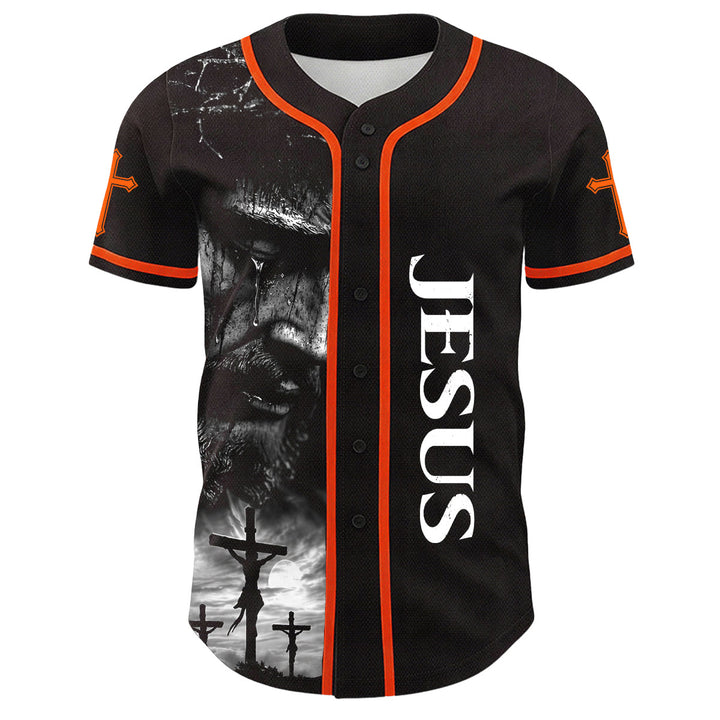 Christianartworkshop Maglia da baseball unisex con croce personalizzata con nome e numero della crocifissione di Gesù - image 27
