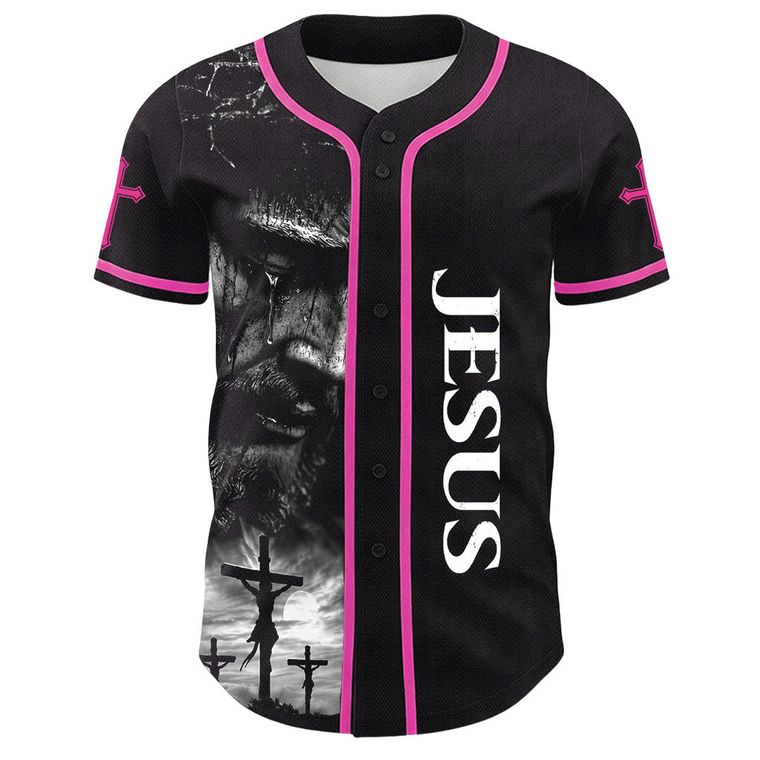 Christianartworkshop Maglia da baseball unisex con croce personalizzata con nome e numero della crocifissione di Gesù - image 19