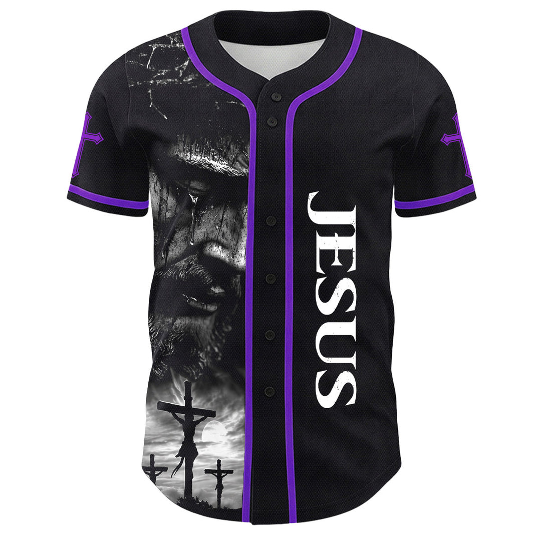 Christianartworkshop Maglia da baseball unisex con croce personalizzata con nome e numero della crocifissione di Gesù - image 31