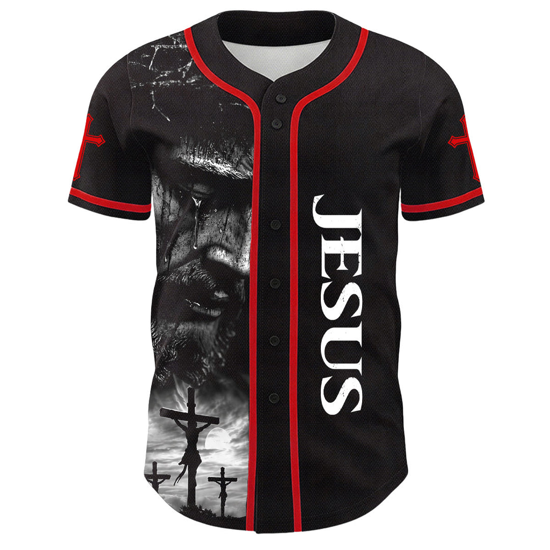 Christianartworkshop Maglia da baseball unisex con croce personalizzata con nome e numero della crocifissione di Gesù - image 23