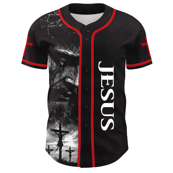 Christianartworkshop Maglia da baseball unisex con croce personalizzata con nome e numero della crocifissione di Gesù - image 23