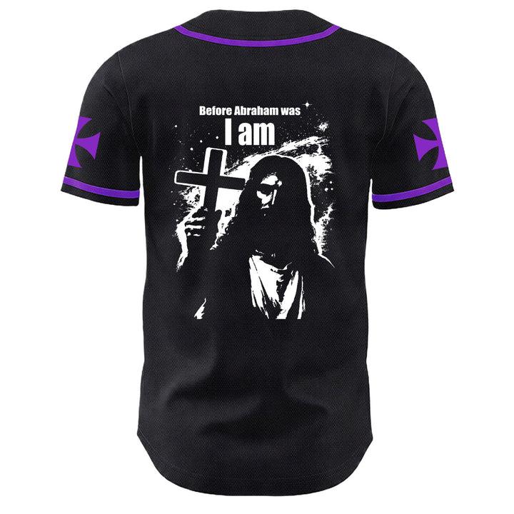 Christianartworkshop Prima che Abramo fosse, io sono Gesù Croce Grafica per unghie Maglia da baseball unisex - image 22