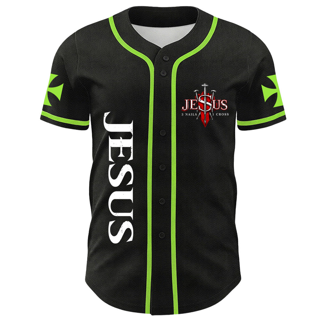 Christianartworkshop Prima che Abramo fosse, io sono Gesù Croce Grafica per unghie Maglia da baseball unisex - image 20