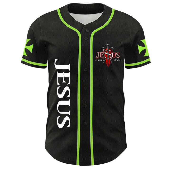 Christianartworkshop Prima che Abramo fosse, io sono Gesù Croce Grafica per unghie Maglia da baseball unisex - image 20