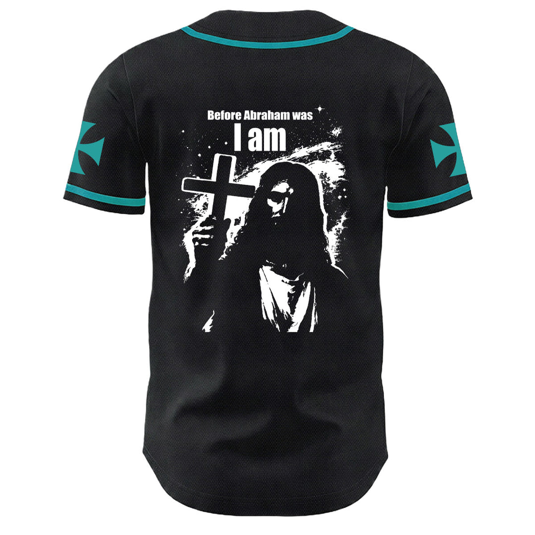 Christianartworkshop Prima che Abramo fosse, io sono Gesù Croce Grafica per unghie Maglia da baseball unisex - image 25