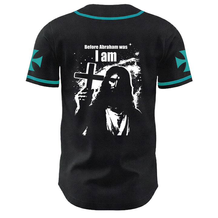 Christianartworkshop Prima che Abramo fosse, io sono Gesù Croce Grafica per unghie Maglia da baseball unisex - image 25