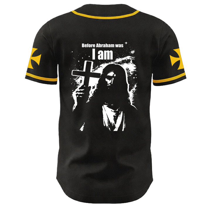 Christianartworkshop Prima che Abramo fosse, io sono Gesù Croce Grafica per unghie Maglia da baseball unisex - image 7