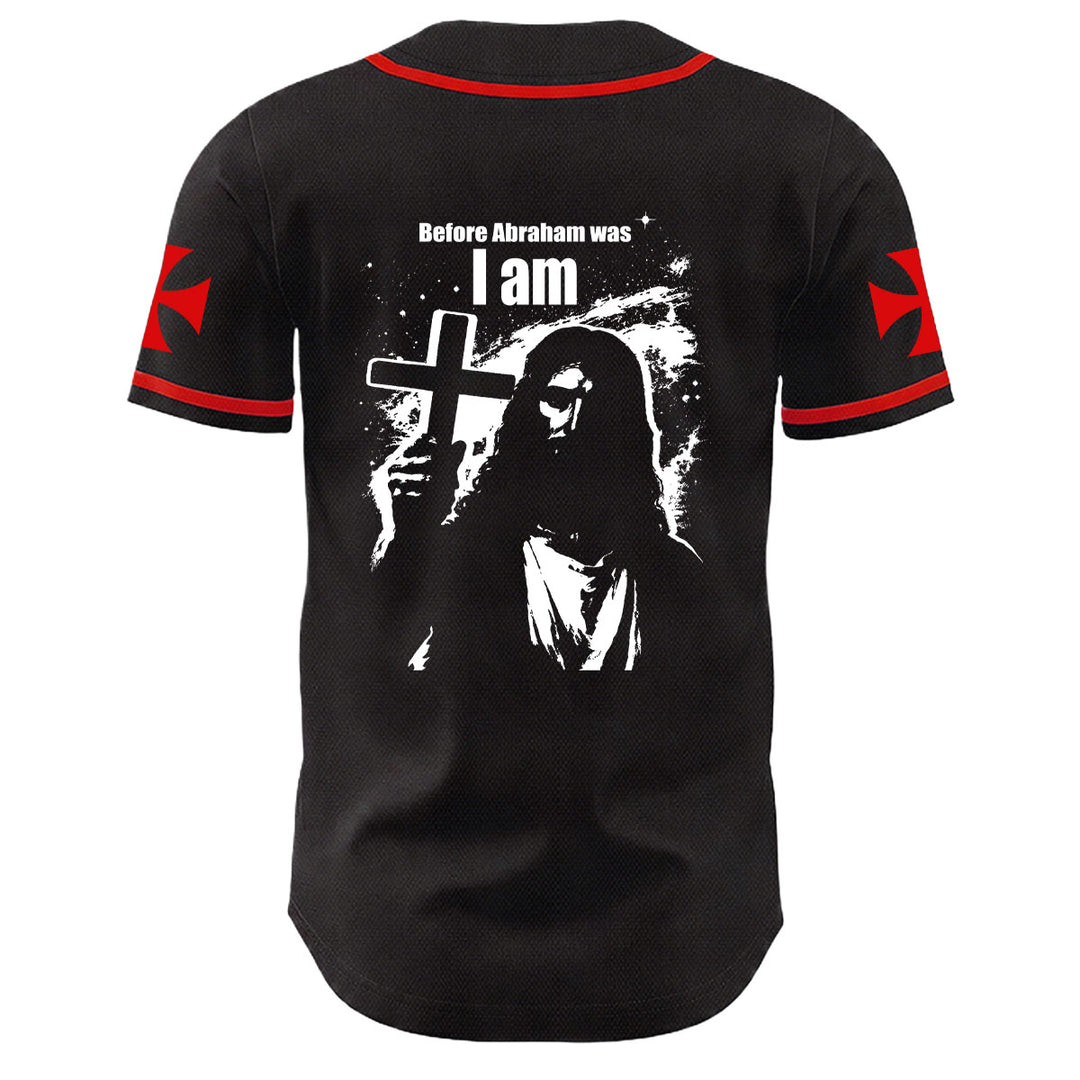 Christianartworkshop Prima che Abramo fosse, io sono Gesù Croce Grafica per unghie Maglia da baseball unisex - image 16