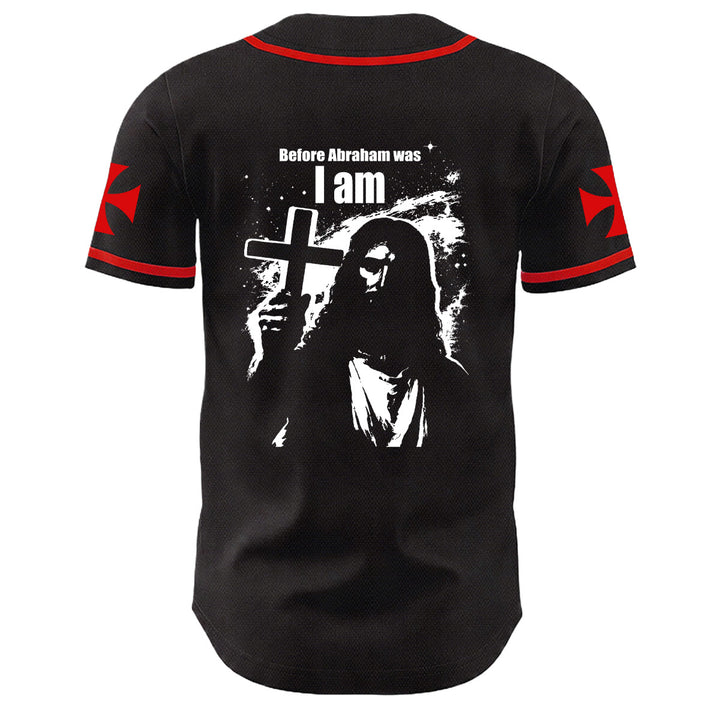 Christianartworkshop Prima che Abramo fosse, io sono Gesù Croce Grafica per unghie Maglia da baseball unisex - image 16