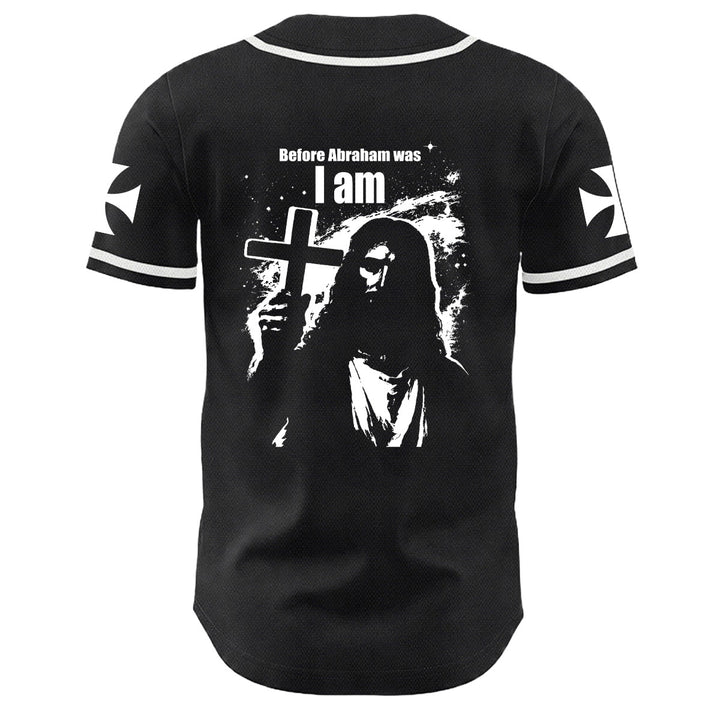 Christianartworkshop Prima che Abramo fosse, io sono Gesù Croce Grafica per unghie Maglia da baseball unisex - image 1