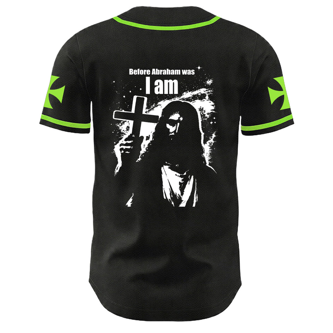 Christianartworkshop Prima che Abramo fosse, io sono Gesù Croce Grafica per unghie Maglia da baseball unisex - image 19