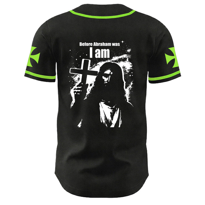 Christianartworkshop Prima che Abramo fosse, io sono Gesù Croce Grafica per unghie Maglia da baseball unisex - image 19