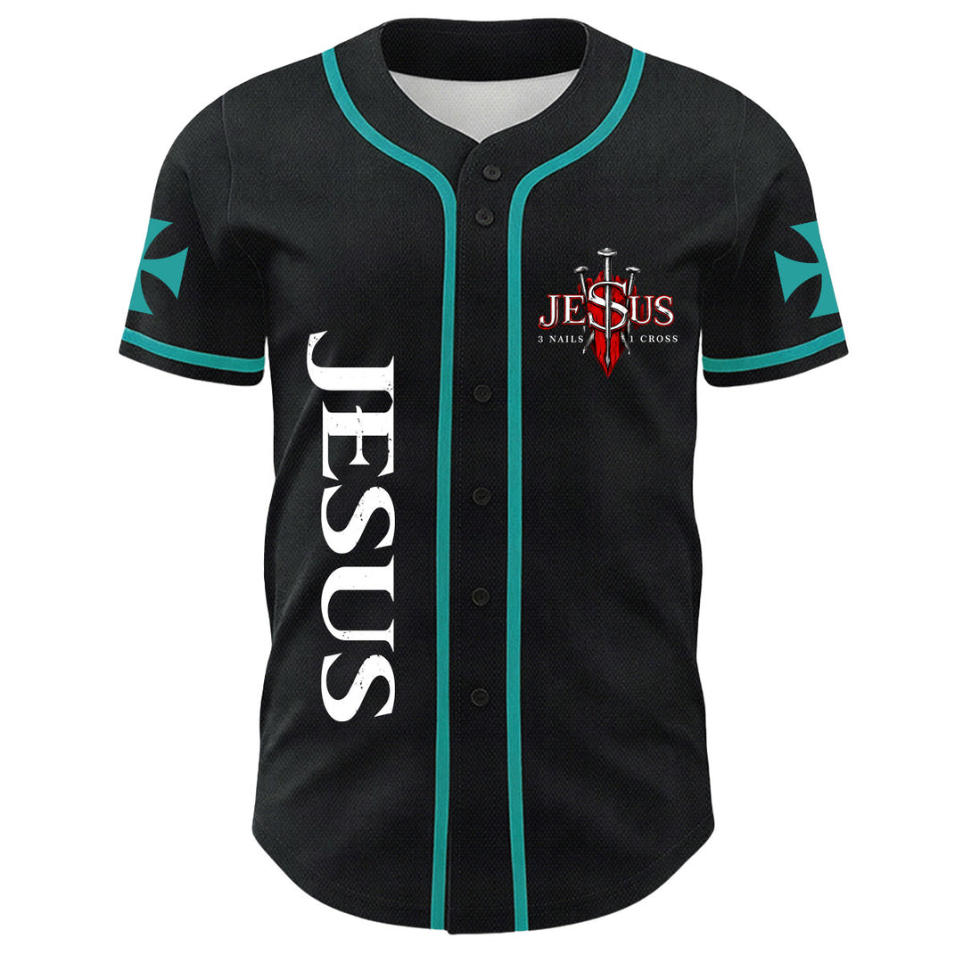 Christianartworkshop Prima che Abramo fosse, io sono Gesù Croce Grafica per unghie Maglia da baseball unisex - image 26