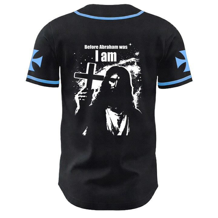 Christianartworkshop Prima che Abramo fosse, io sono Gesù Croce Grafica per unghie Maglia da baseball unisex - image 10
