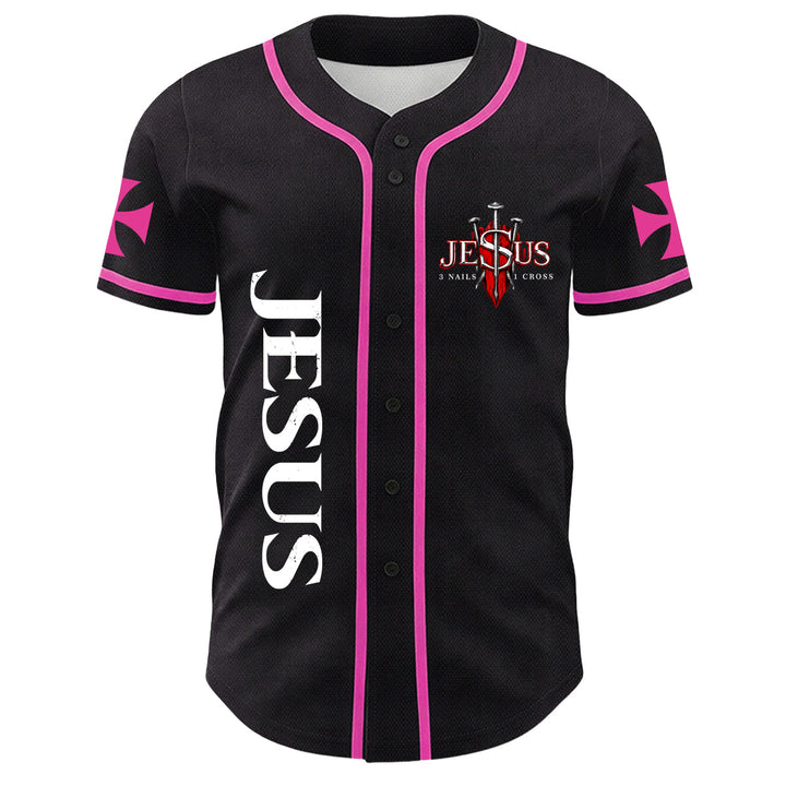 Christianartworkshop Prima che Abramo fosse, io sono Gesù Croce Grafica per unghie Maglia da baseball unisex - image 14