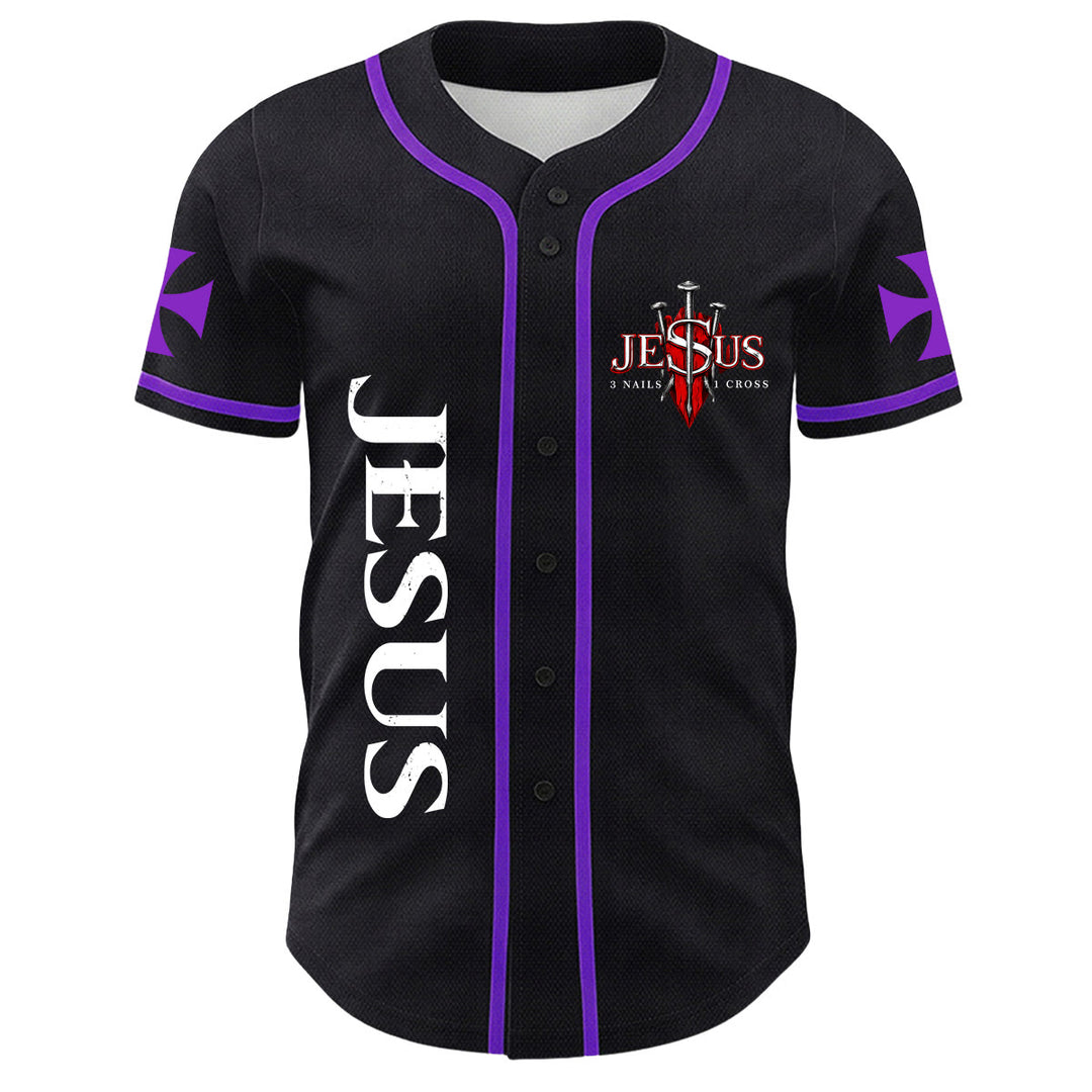 Christianartworkshop Prima che Abramo fosse, io sono Gesù Croce Grafica per unghie Maglia da baseball unisex - image 23