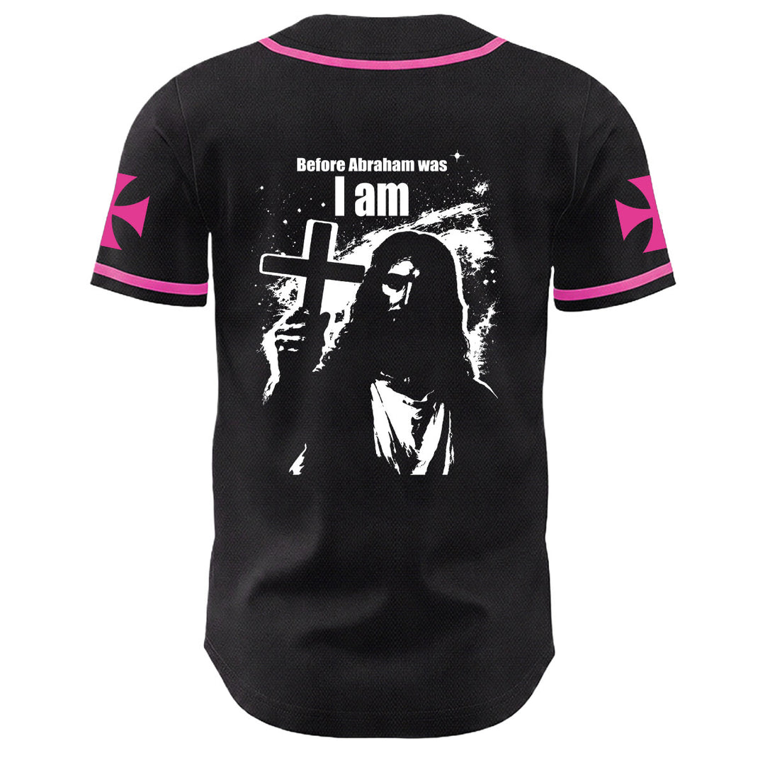 Christianartworkshop Prima che Abramo fosse, io sono Gesù Croce Grafica per unghie Maglia da baseball unisex - image 13
