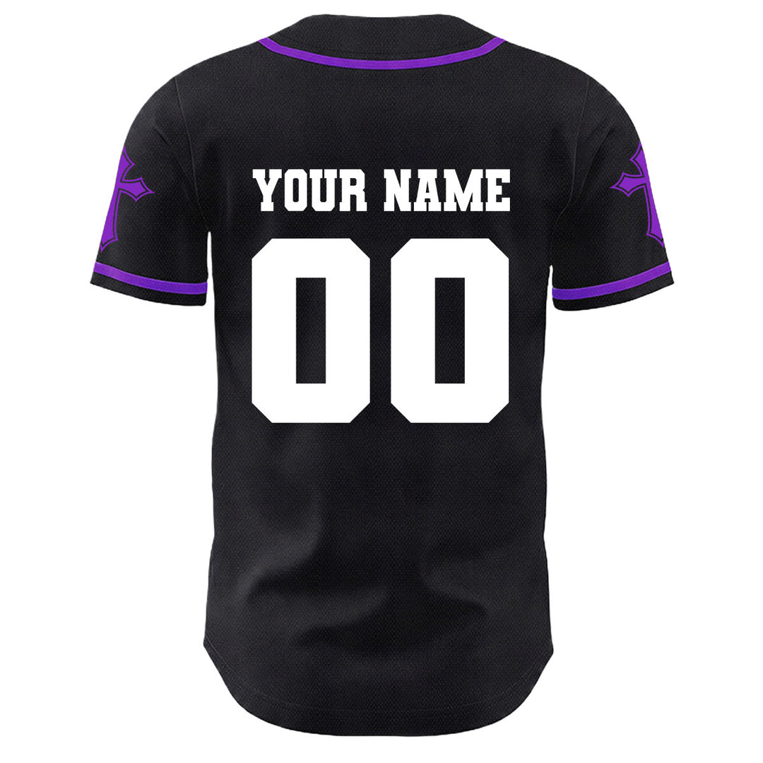 Christianartworkshop Corona di spine Gesù Maglia da baseball unisex personalizzata con nome, numero e croce - image 31