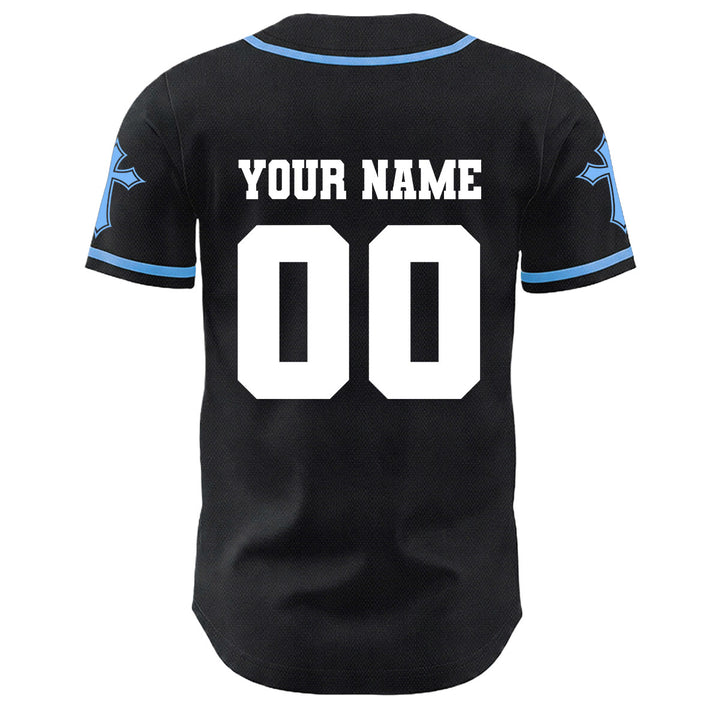 Christianartworkshop Corona di spine Gesù Maglia da baseball unisex personalizzata con nome, numero e croce - image 14