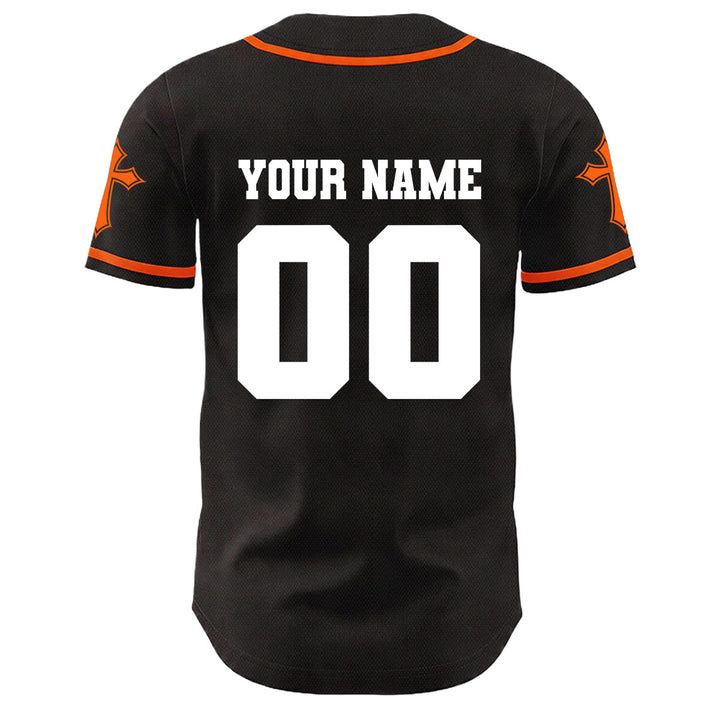 Christianartworkshop Corona di spine Gesù Maglia da baseball unisex personalizzata con nome, numero e croce - image 22