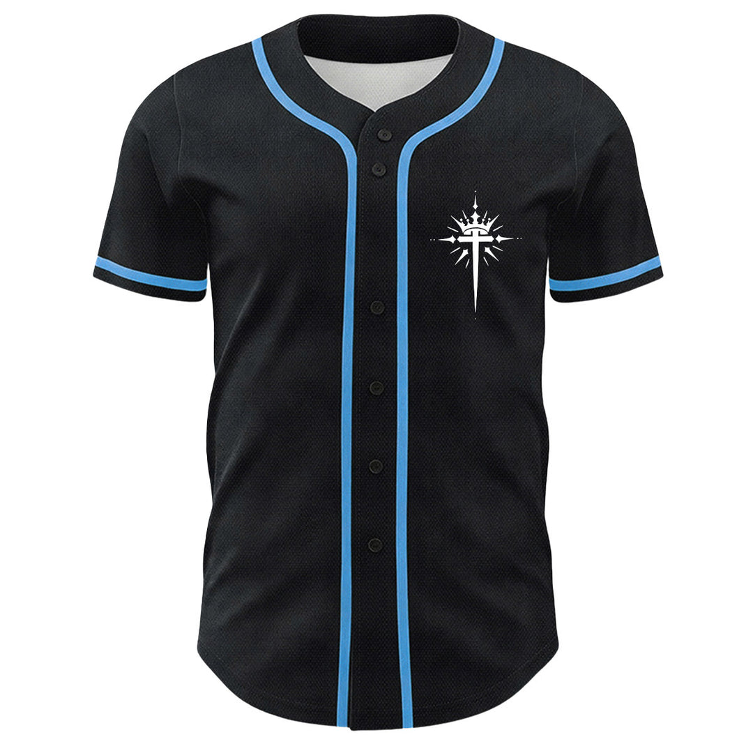 Christianartworkshop Yeshua Corona di Spine Croce Ali d'Angelo Maglia da baseball unisex - image 8