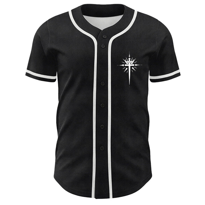 Christianartworkshop Yeshua Corona di Spine Croce Ali d'Angelo Maglia da baseball unisex - image 2