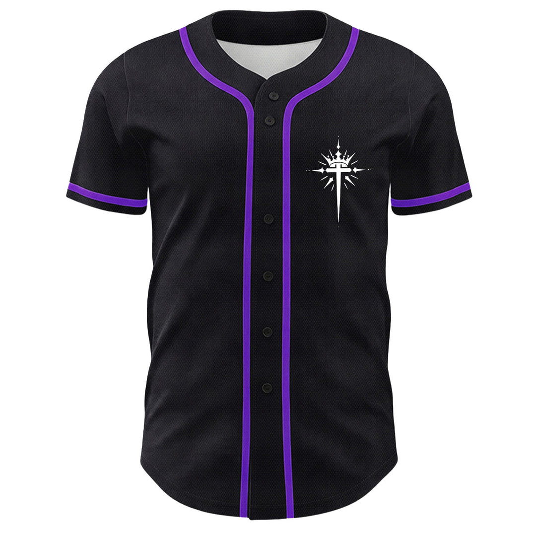 Christianartworkshop Yeshua Corona di Spine Croce Ali d'Angelo Maglia da baseball unisex - image 23