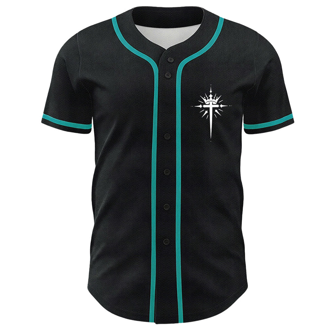 Christianartworkshop Yeshua Corona di Spine Croce Ali d'Angelo Maglia da baseball unisex - image 26