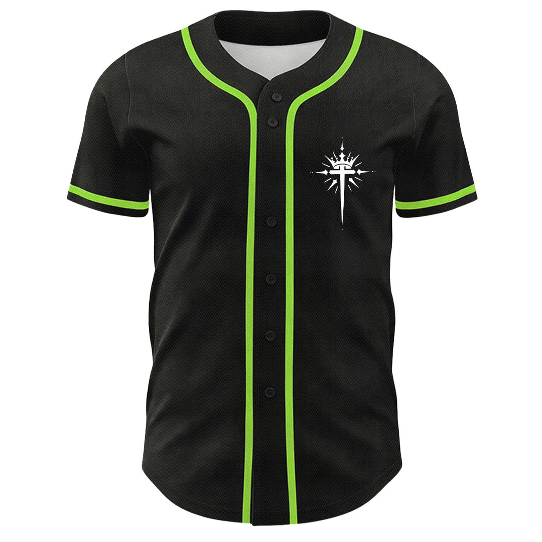 Christianartworkshop Yeshua Corona di Spine Croce Ali d'Angelo Maglia da baseball unisex - image 20