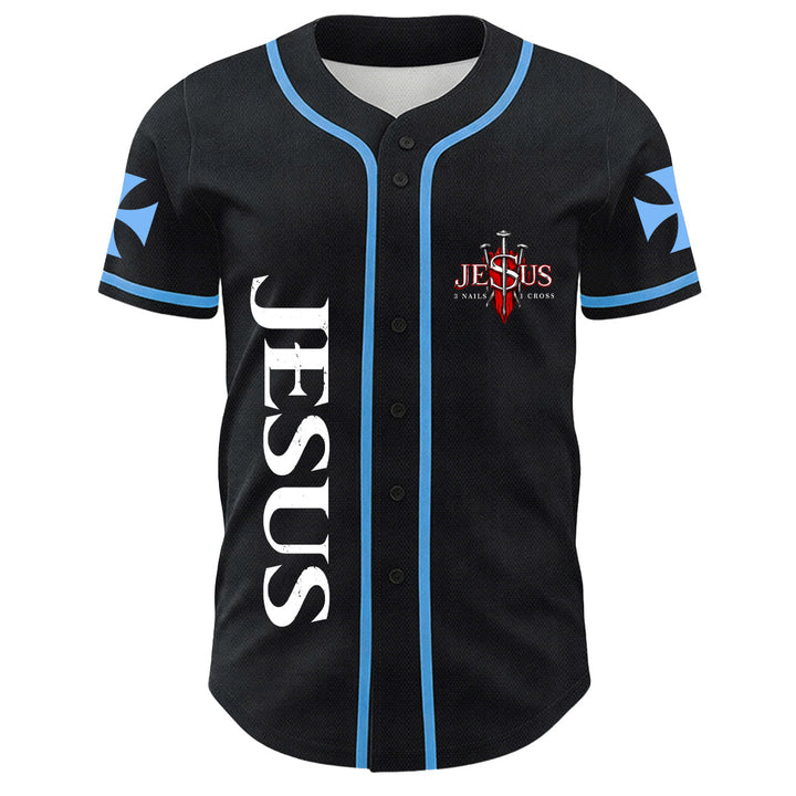 Christianartworkshop Gesù Leone di Giuda Strappato Graffio 3 Chiodi Croce Maglia da baseball unisex - image 8