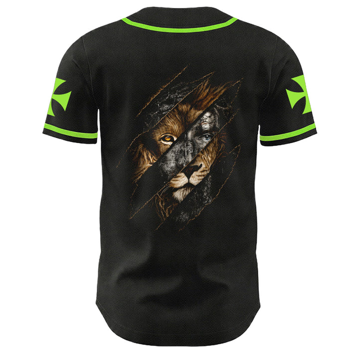 Christianartworkshop Gesù Leone di Giuda Strappato Graffio 3 Chiodi Croce Maglia da baseball unisex - image 19