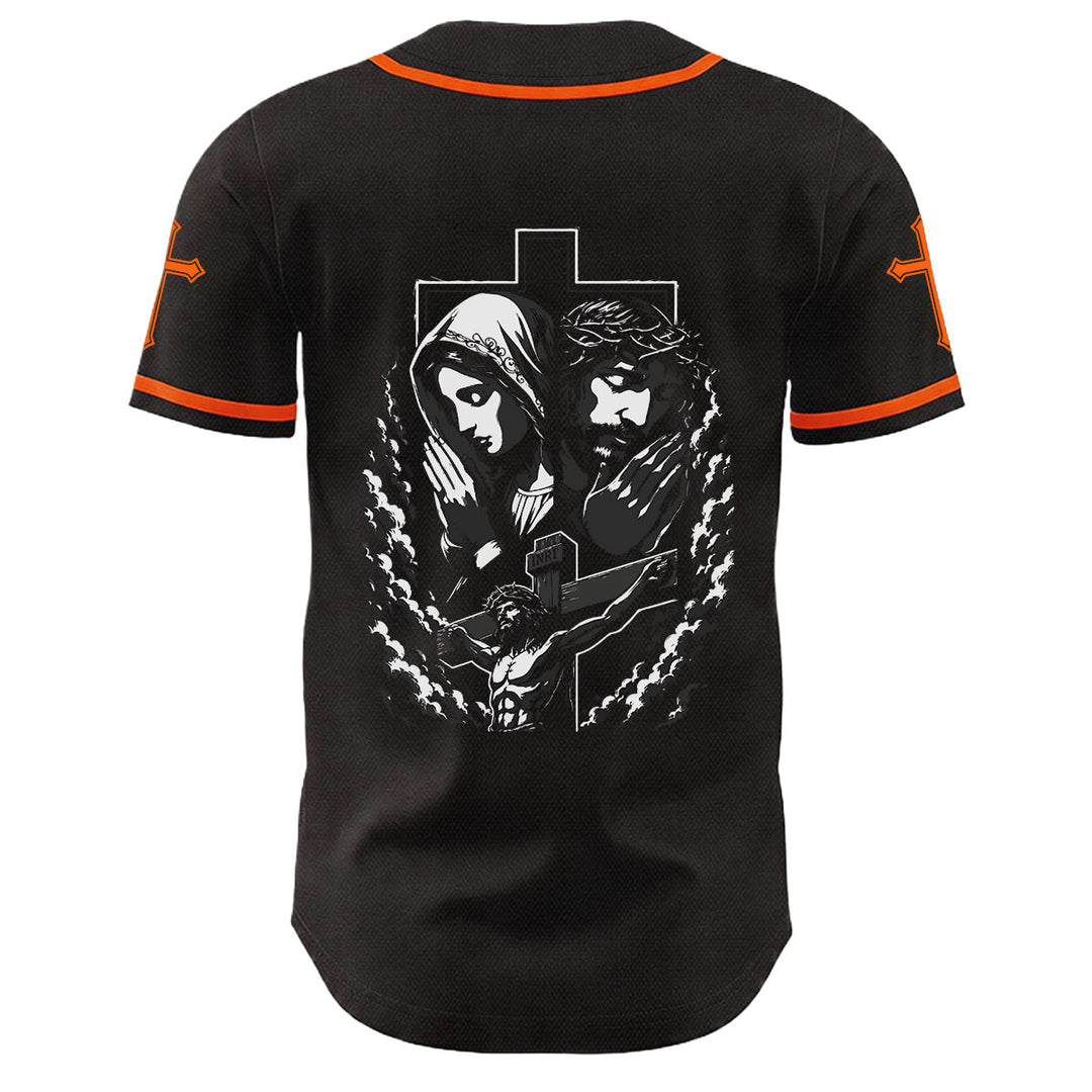 Christianartworkshop Gesù Vergine Maria Crocifisso Croce Maglia da baseball cristiana unisex - image 19