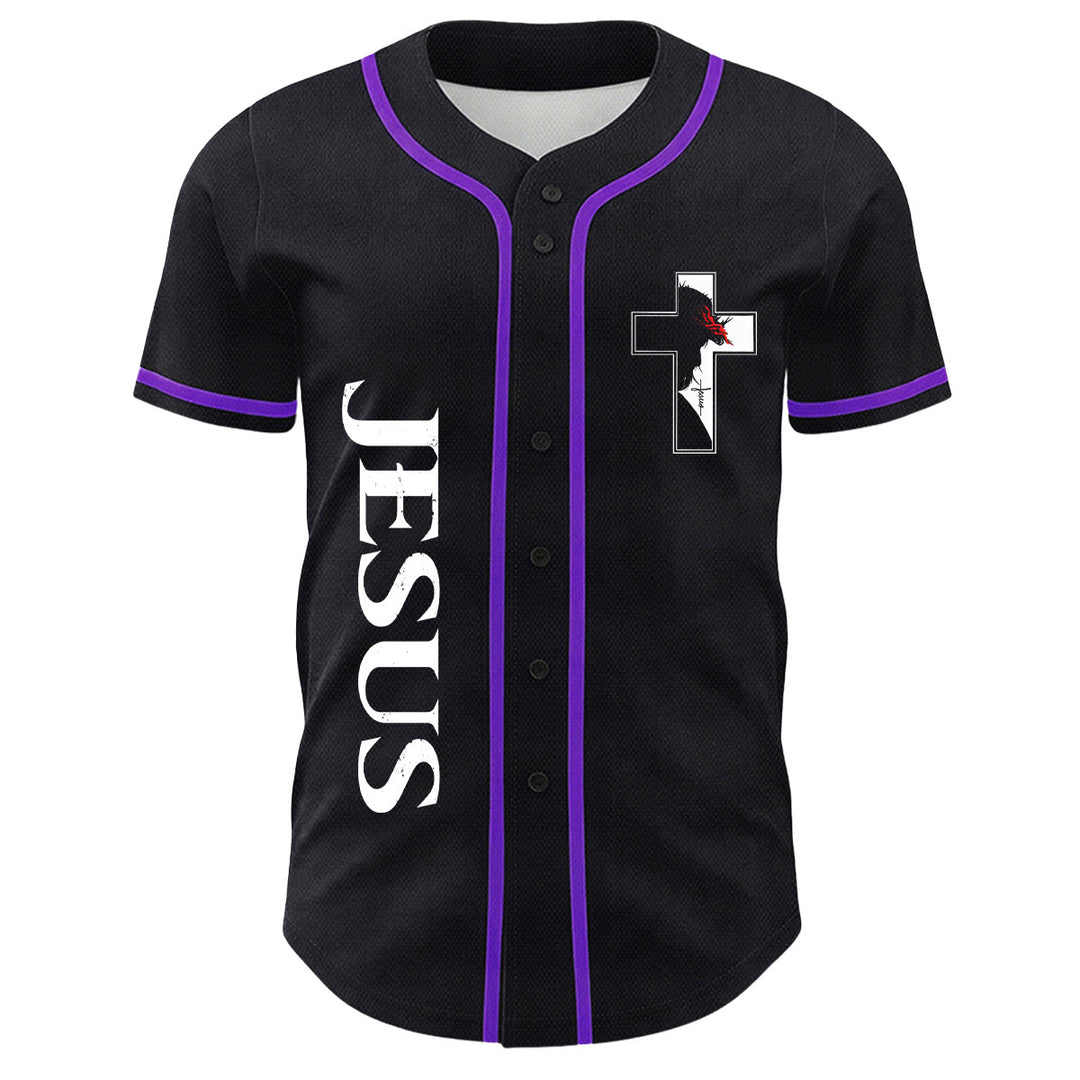 Maglia da baseball con grafica della Vergine Maria e del crocifisso di Gesù. - image 26