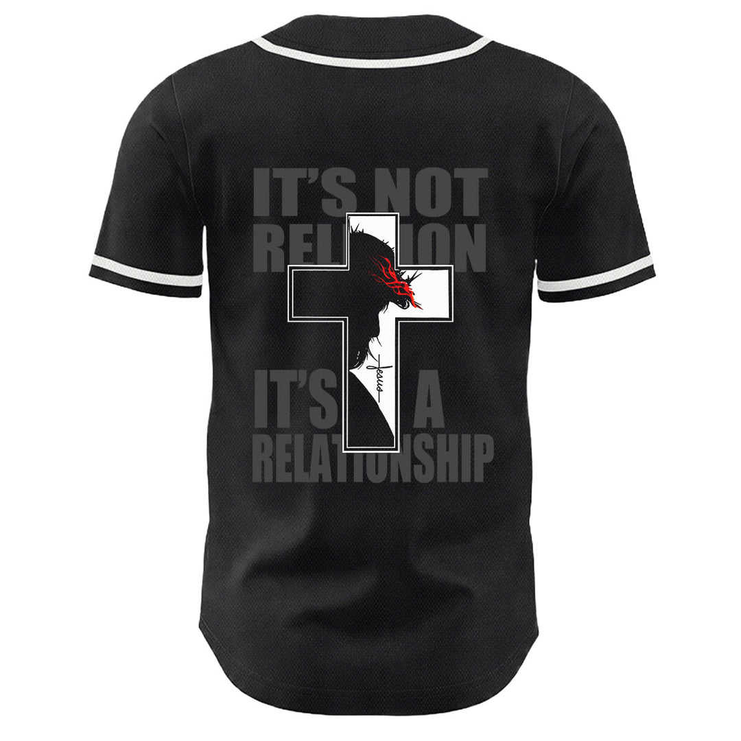 Maglia da baseball con grafica della Vergine Maria e del crocifisso di Gesù. - image 4