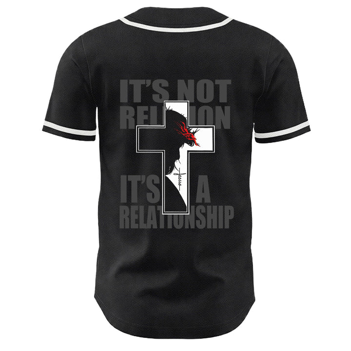 Maglia da baseball con grafica della Vergine Maria e del crocifisso di Gesù. - image 4
