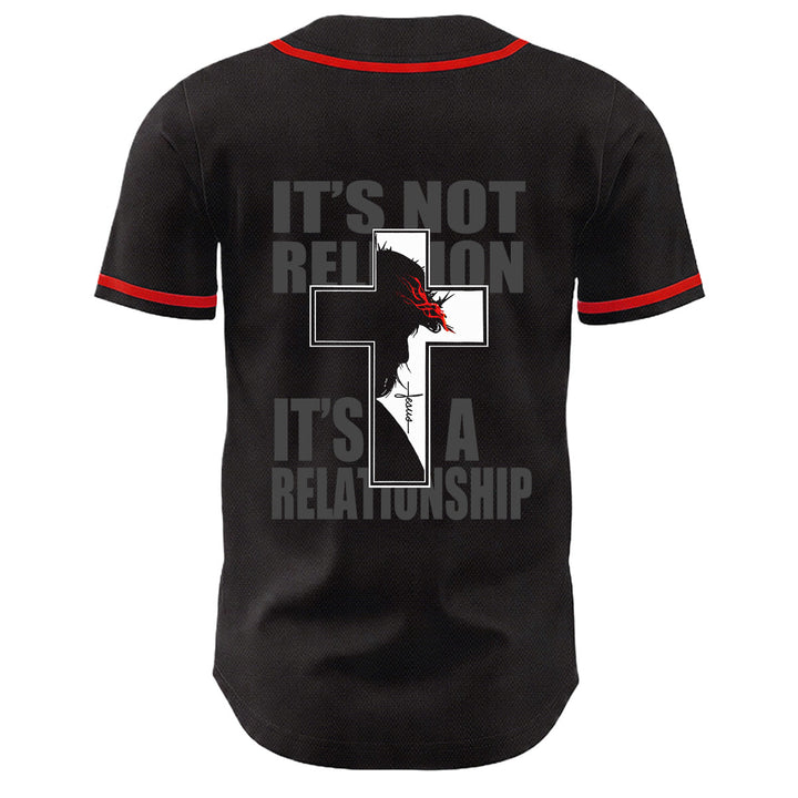 Maglia da baseball con grafica della Vergine Maria e del crocifisso di Gesù. - image 1