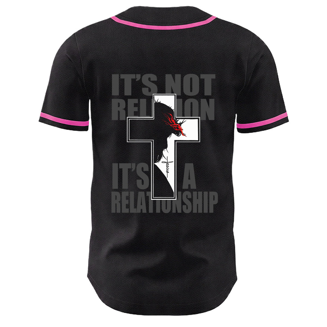 Maglia da baseball con grafica della Vergine Maria e del crocifisso di Gesù. - image 7