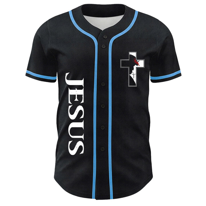 Maglia da baseball con grafica della Vergine Maria e del crocifisso di Gesù. - image 17