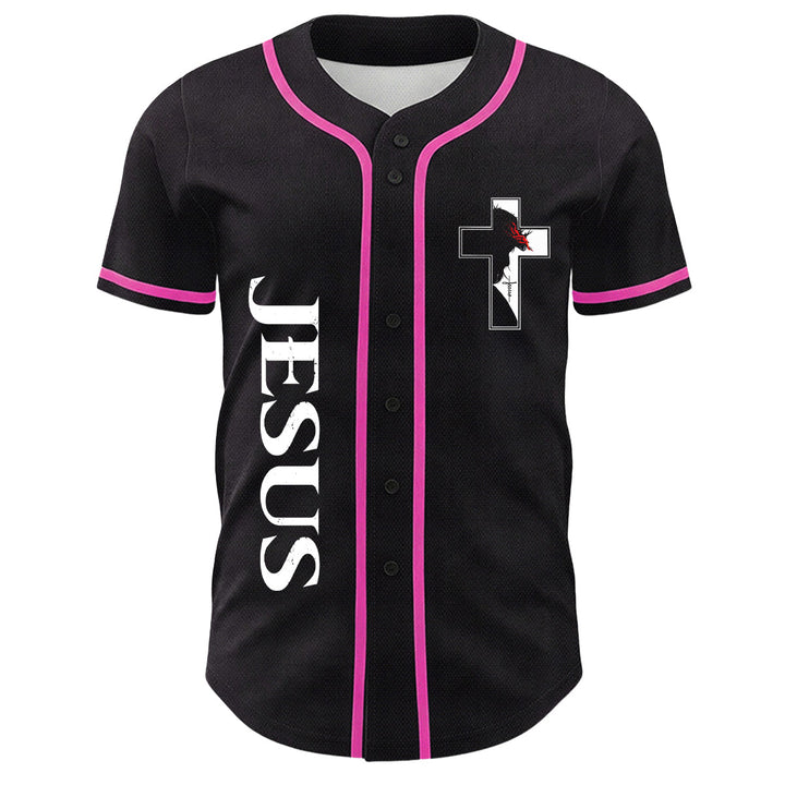 Maglia da baseball con grafica della Vergine Maria e del crocifisso di Gesù. - image 8