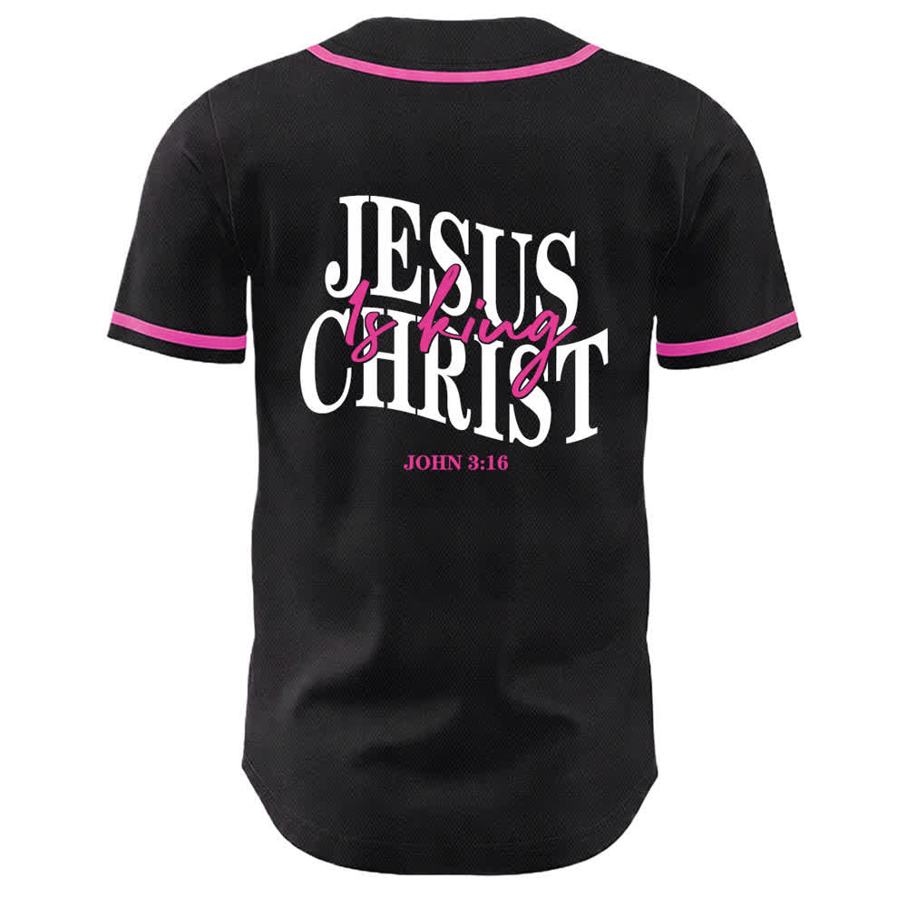 Christianartworkshop Gesù è Re Giovanni 3:16 Maglia da baseball unisex - image 7