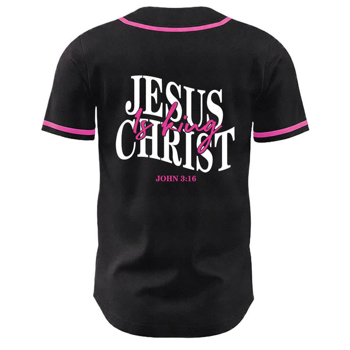 Christianartworkshop Gesù è Re Giovanni 3:16 Maglia da baseball unisex - image 7