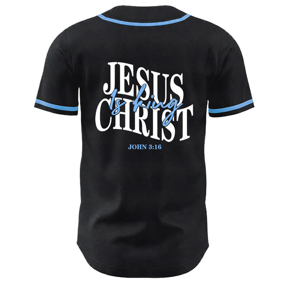 Christianartworkshop Gesù è Re Giovanni 3:16 Maglia da baseball unisex - image 10