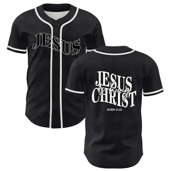 Christianartworkshop Gesù è Re Giovanni 3:16 Maglia da baseball unisex - Bianco - 5XL - image 3
