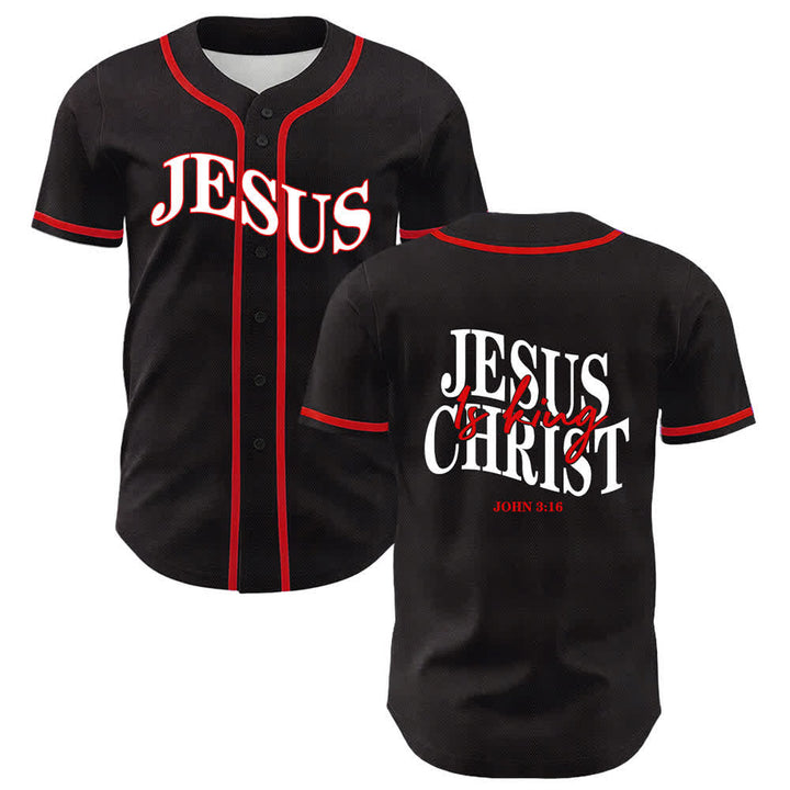 Christianartworkshop Gesù è Re Giovanni 3:16 Maglia da baseball unisex - Rosso - 5XL - image 12