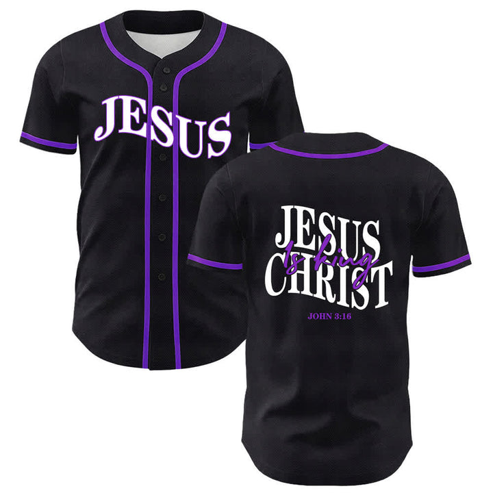 Christianartworkshop Gesù è Re Giovanni 3:16 Maglia da baseball unisex - Viola - 5XL - image 21