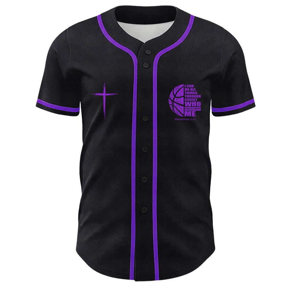 Christianartworkshop Basket Maglia da baseball unisex "Posso fare ogni cosa in Cristo" - image 23