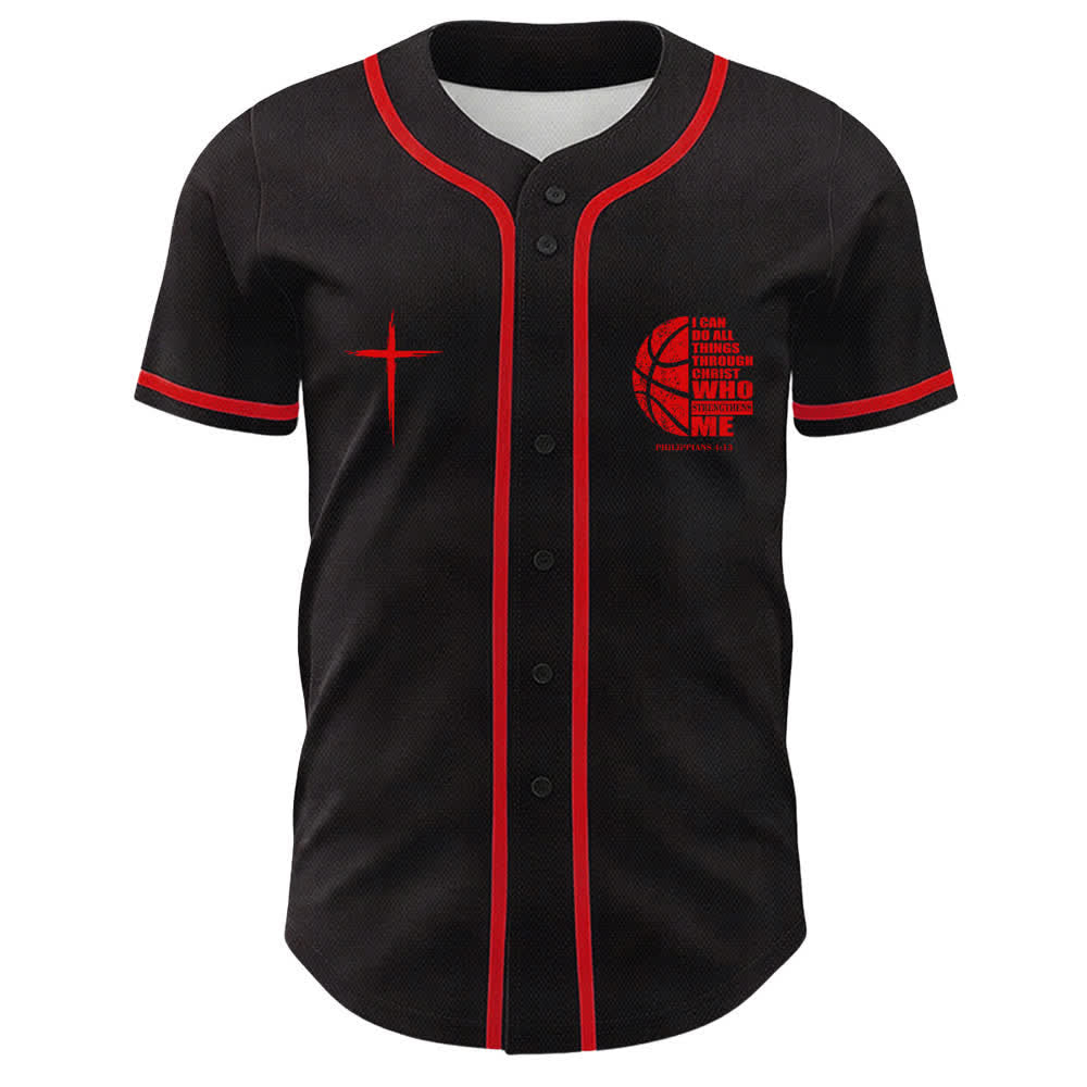 Christianartworkshop Basket Maglia da baseball unisex "Posso fare ogni cosa in Cristo" - image 14