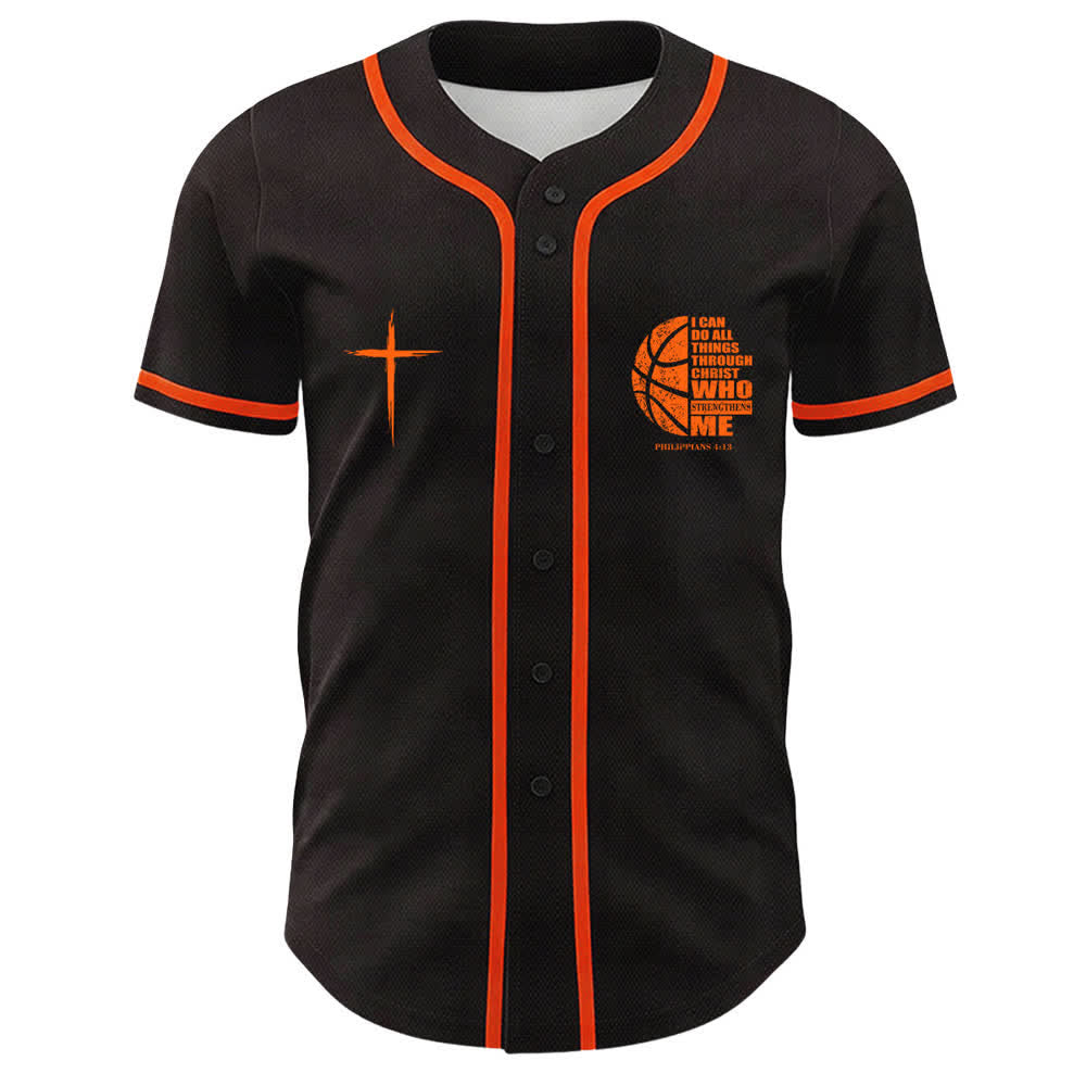 Christianartworkshop Basket Maglia da baseball unisex "Posso fare ogni cosa in Cristo" - image 17