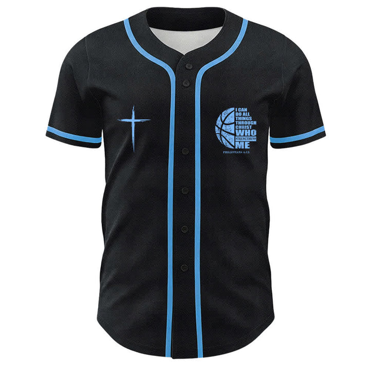 Christianartworkshop Basket Maglia da baseball unisex "Posso fare ogni cosa in Cristo" - image 8